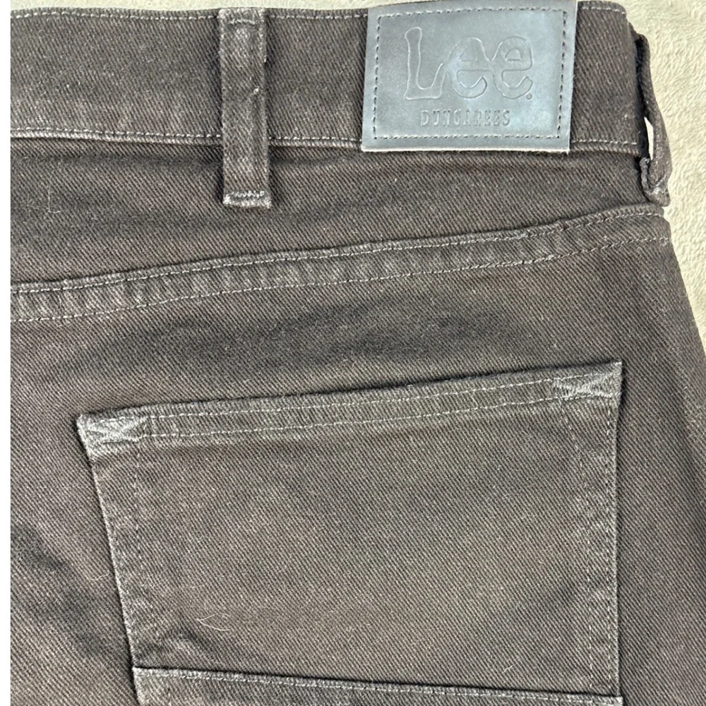 Lee Jeans Mens 36x30 Dungarees Slim Fit Black Stretch Denim EUC